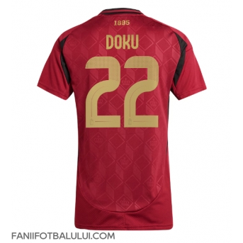 Belgia Jeremy Doku #22 Echipament de Fotbal Replică European 2024 Femei Acasa